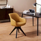 Art Leon Classical Swivel Office Accent Chair with Wood Legs