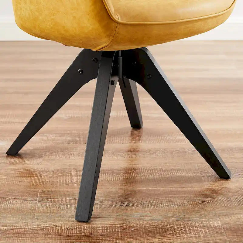 Art Leon Classical Swivel Office Accent Chair with Wood Legs