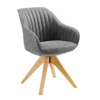 Art Leon Classical Swivel Office Accent Chair with Wood Legs