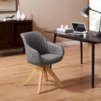 Art Leon Classical Swivel Office Accent Chair with Wood Legs