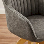 Art Leon Classical Swivel Office Accent Chair with Wood Legs