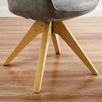 Art Leon Classical Swivel Office Accent Chair with Wood Legs