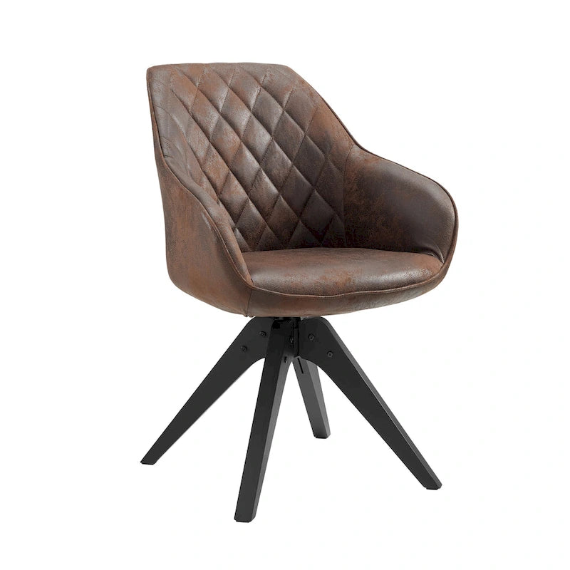Art Leon Classical Swivel Office Accent Chair with Wood Legs