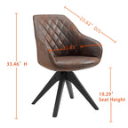 Art Leon Classical Swivel Office Accent Chair with Wood Legs