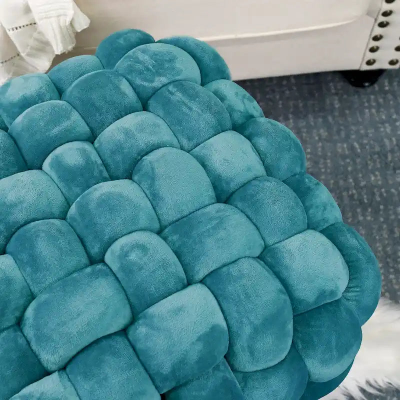 Velvet Pouf Stool 27x20x20