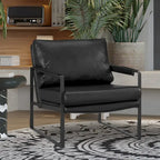 Art Leon Modern PU Leather Upholstered Arm Chair with Steel Frame
