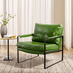 Art Leon Modern PU Leather Upholstered Arm Chair with Steel Frame