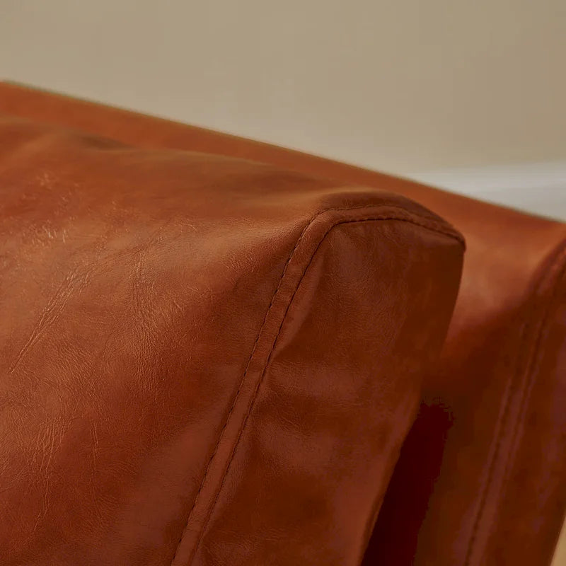 Art Leon Modern PU Leather Upholstered Arm Chair with Steel Frame
