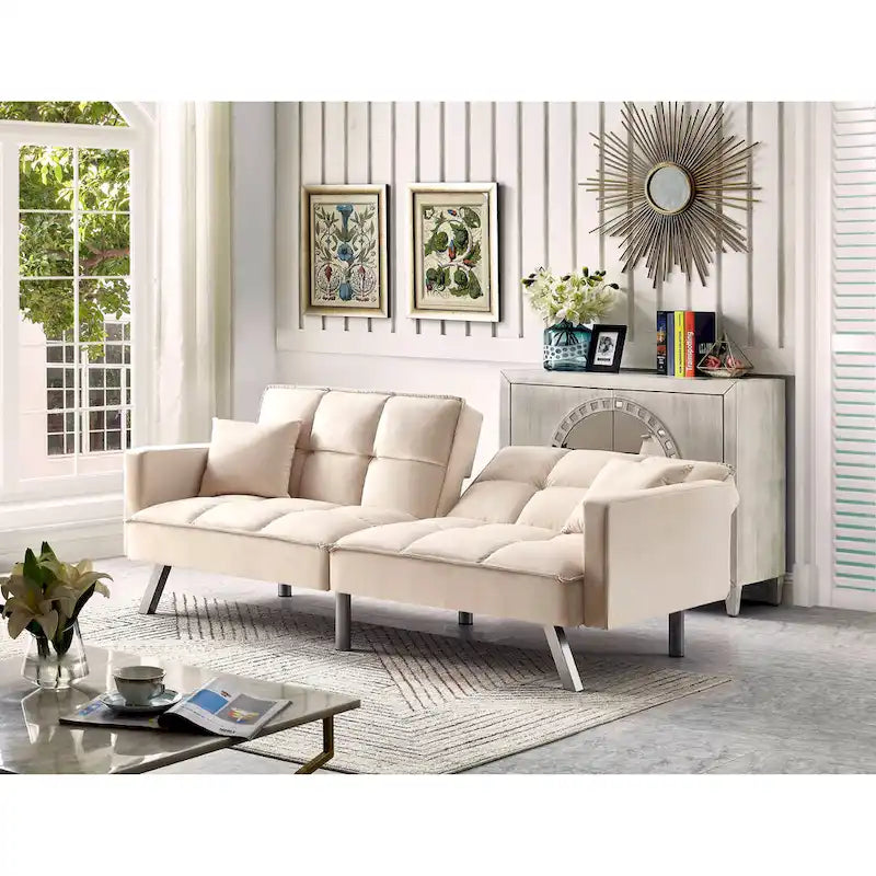 Canapé-lit confortable en velours Legend Furniture