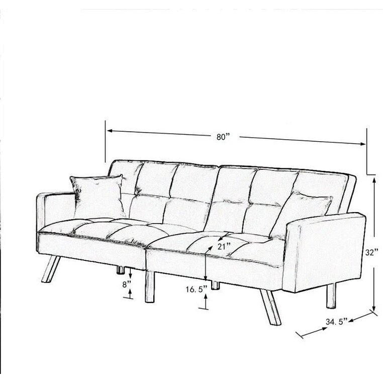 Canapé-lit confortable en velours Legend Furniture