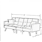 Canapé-lit confortable en velours Legend Furniture