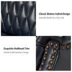Xaver Traditional Genuine Leather Armchair With Solid Wood Legs by HULALA HOME