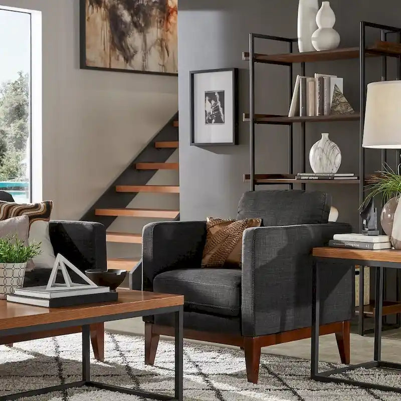 Vail Linen Upholstered Accent Chair by iNSPIRE Q Modern