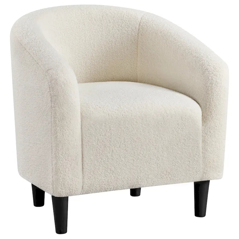 Yaheetech Club Chair Accent Barrel Chair Upholstered Arm Chair