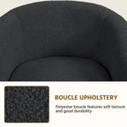 Yaheetech Club Chair Accent Barrel Chair Upholstered Arm Chair