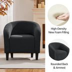 Yaheetech Club Chair Accent Barrel Chair Upholstered Arm Chair