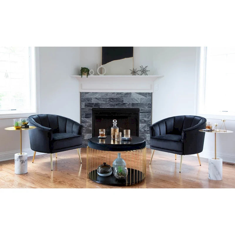 Silver Orchid Randolf Velvet Accent Chair