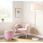 Silver Orchid Randolf Velvet Accent Chair