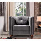 Fauteuil en velours Roberta