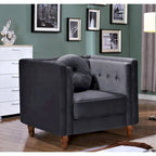 Fauteuil en velours Roberta