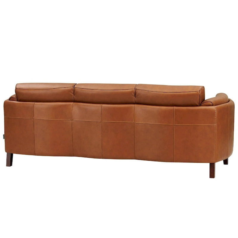 Hydeline Maui Top Grain Leather Sofa and Loveseat Set With Feather, Memory Foam and Springs