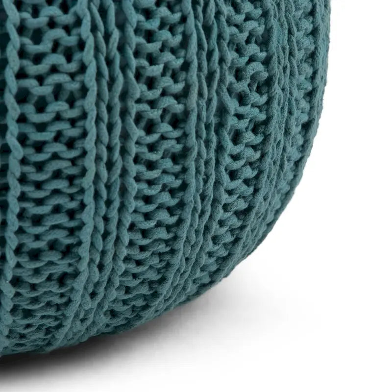 WYNDENHALL Grandville Boho Round Hand Knit Pouf