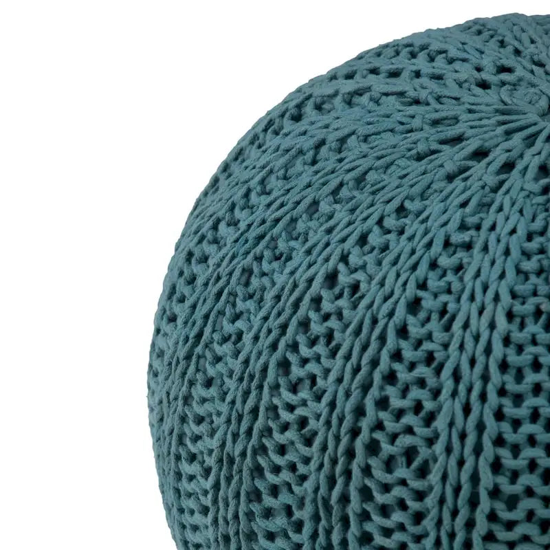 WYNDENHALL Grandville Boho Round Hand Knit Pouf