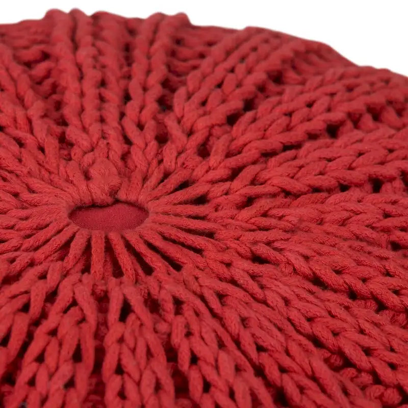 WYNDENHALL Grandville Boho Round Hand Knit Pouf