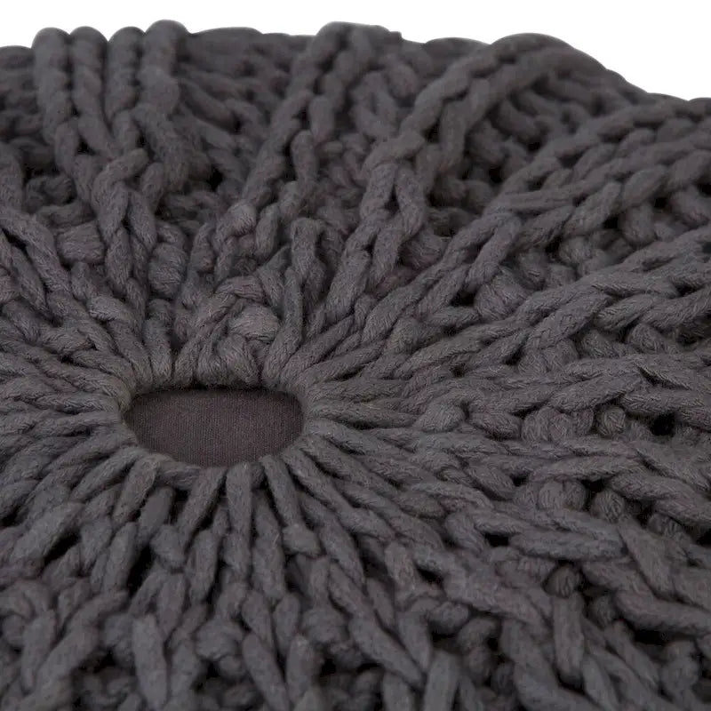 WYNDENHALL Grandville Boho Round Hand Knit Pouf