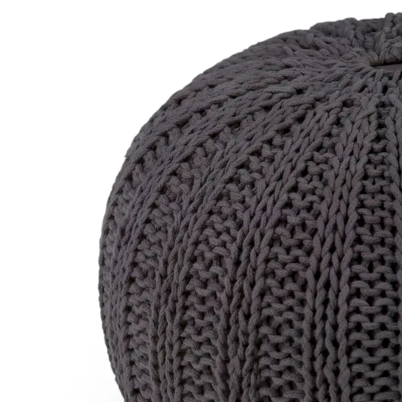 WYNDENHALL Grandville Boho Round Hand Knit Pouf