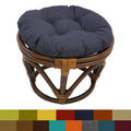 Bali 18-inch Footstool with Solid Outdoor Cushion