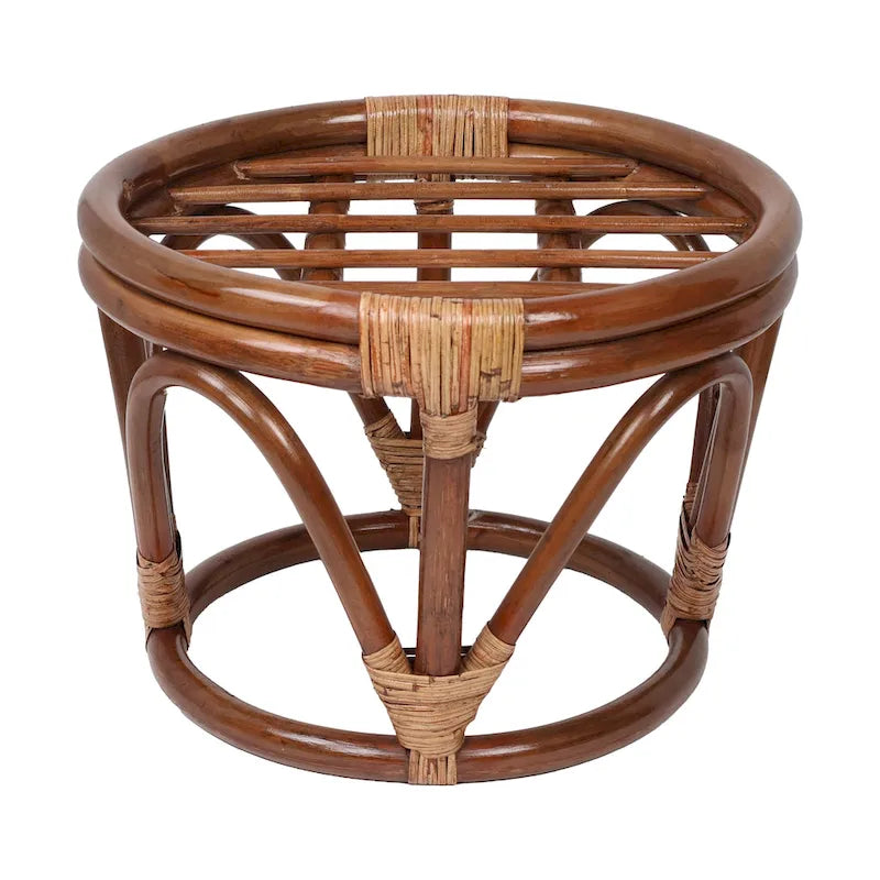 Repose-pieds Bali de 45 cm avec coussin d'extérieur solide