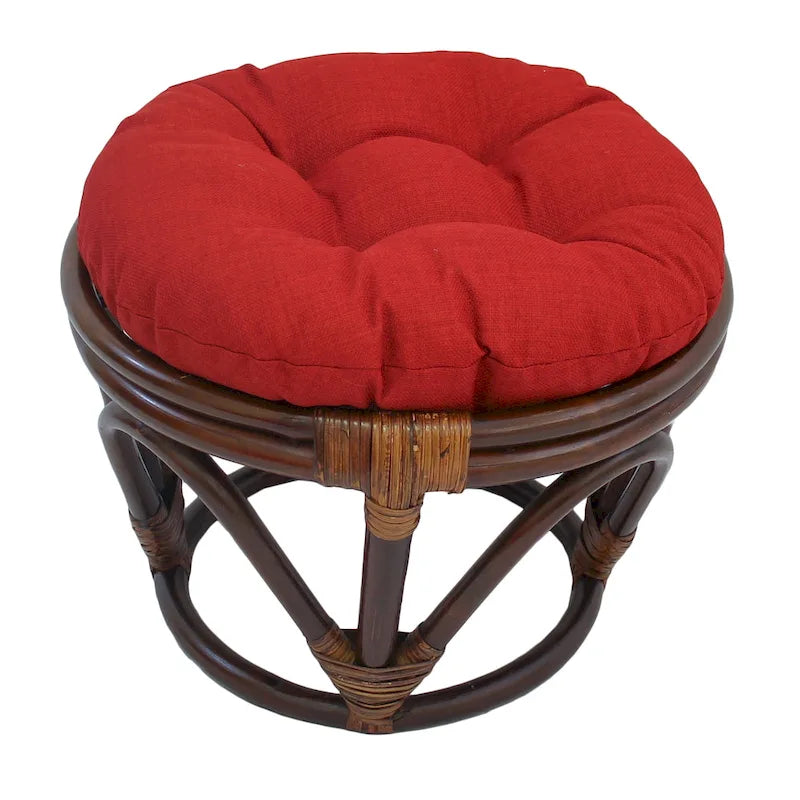 Repose-pieds Bali de 45 cm avec coussin d'extérieur solide