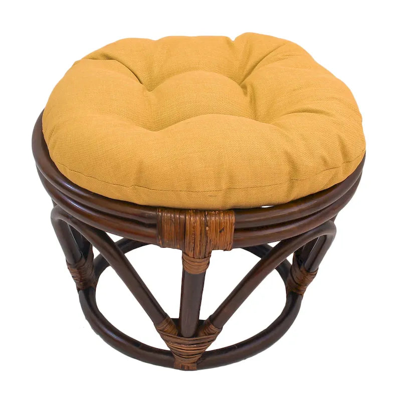 Repose-pieds Bali de 45 cm avec coussin d'extérieur solide