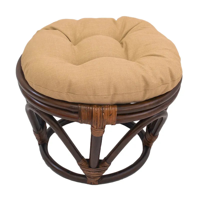 Repose-pieds Bali de 45 cm avec coussin d'extérieur solide