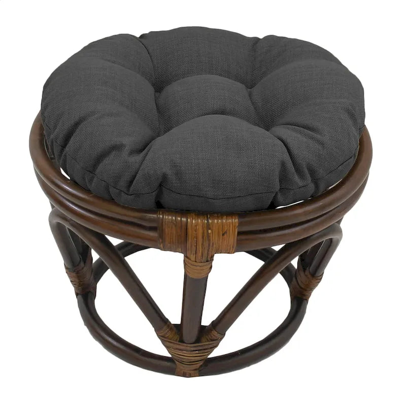Repose-pieds Bali de 45 cm avec coussin d'extérieur solide