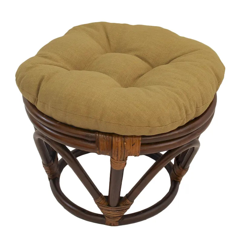 Repose-pieds Bali de 45 cm avec coussin d'extérieur solide