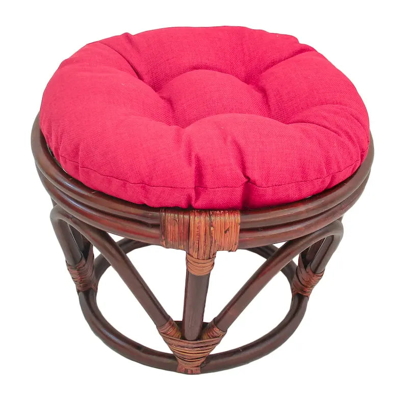 Repose-pieds Bali de 45 cm avec coussin d'extérieur solide