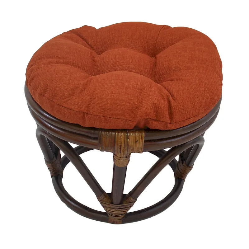 Repose-pieds Bali de 45 cm avec coussin d'extérieur solide
