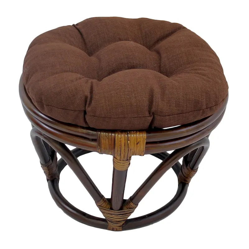 Repose-pieds Bali de 45 cm avec coussin d'extérieur solide
