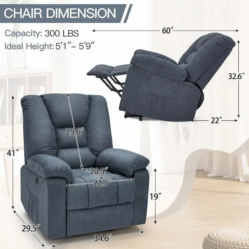 AECOJOY Power Lift Recliner for Elderly w/ Massage & USB charging port