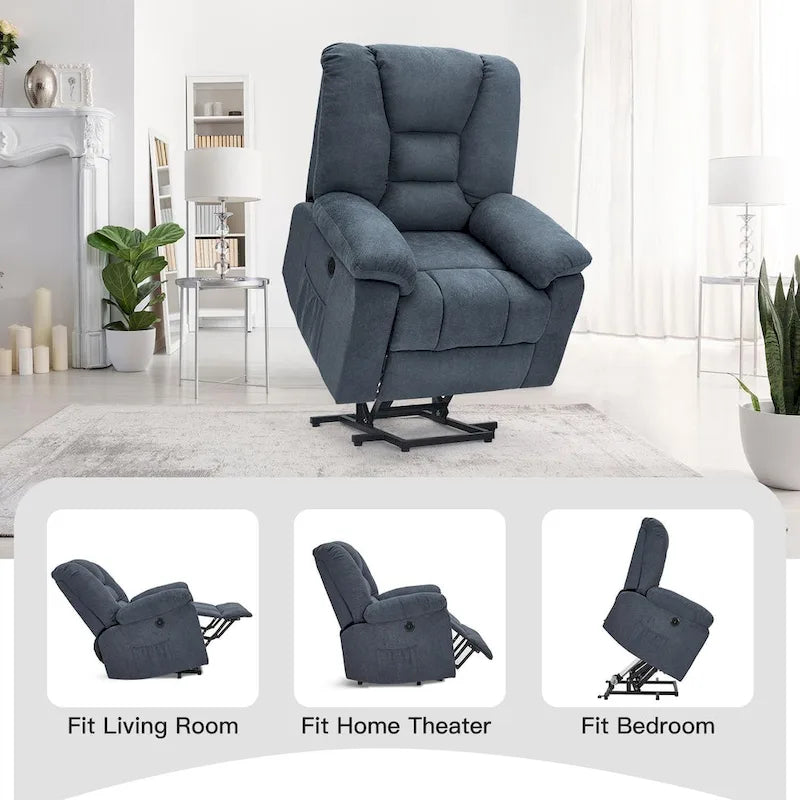 AECOJOY Power Lift Recliner for Elderly w/ Massage & USB charging port