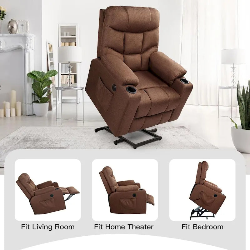 AECOJOY Power Lift Recliner for Elderly w/ Massage & USB charging port