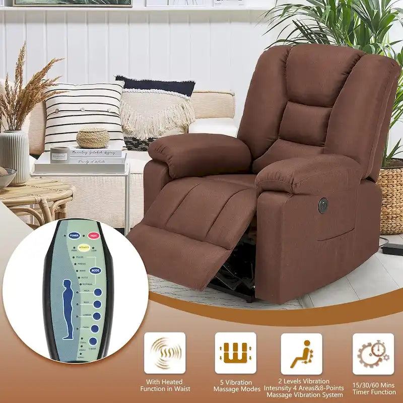 AECOJOY Power Lift Recliner for Elderly w/ Massage & USB charging port