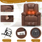 AECOJOY Power Lift Recliner for Elderly w/ Massage & USB charging port