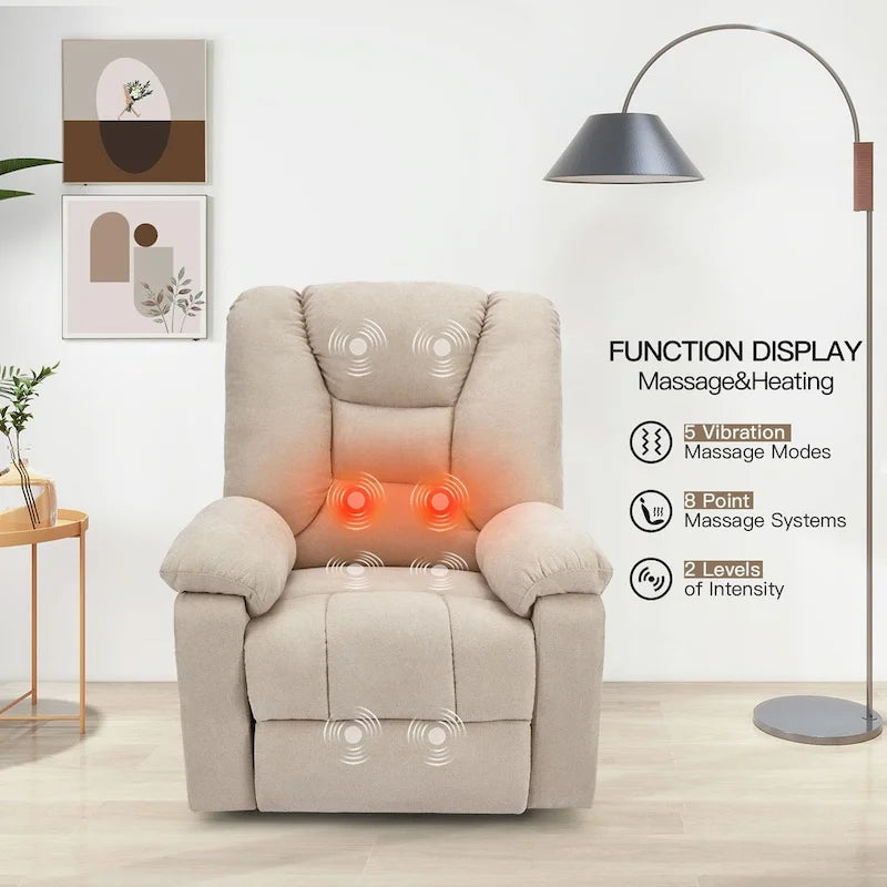 AECOJOY Power Lift Recliner for Elderly w/ Massage & USB charging port