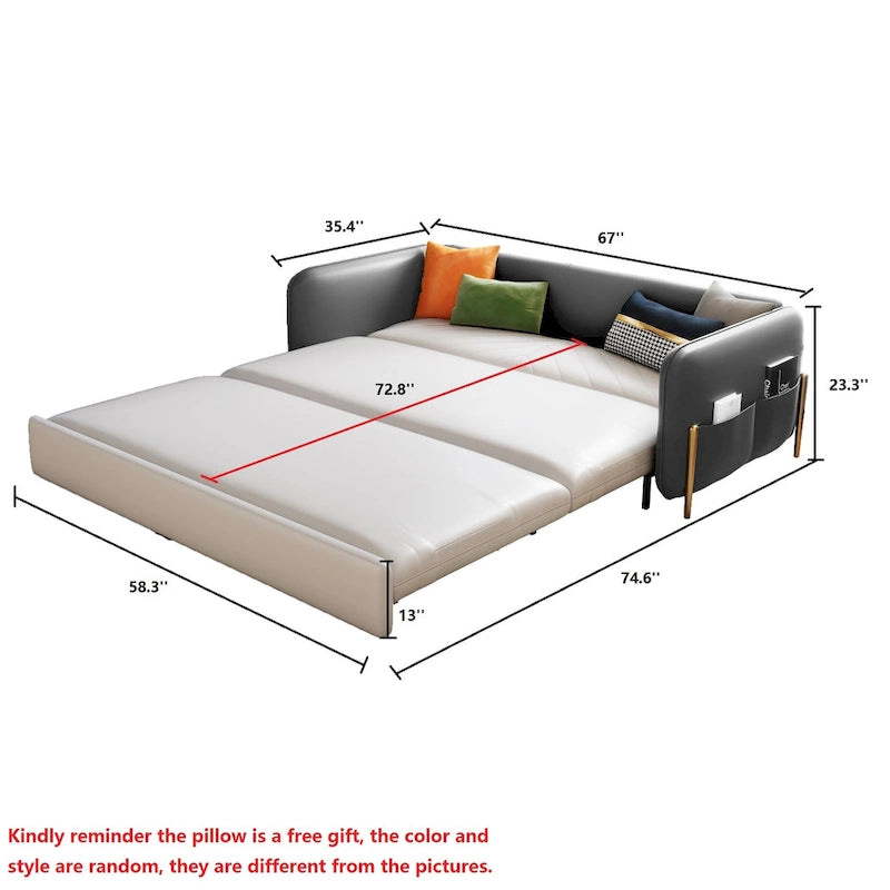JASIWAY Canapé-lit moderne convertible 170 cm