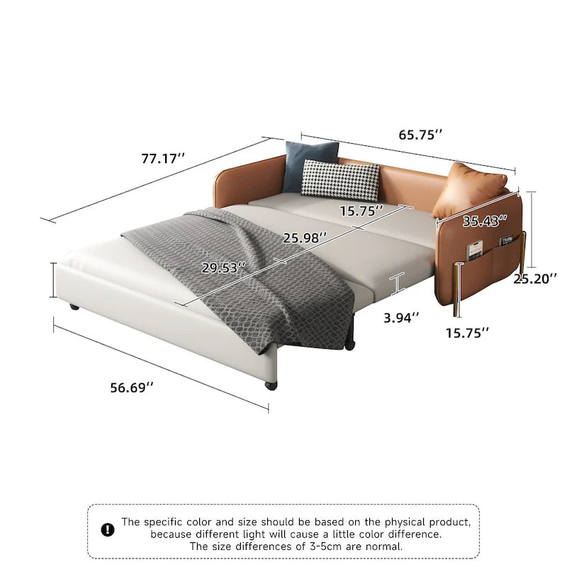JASIWAY Canapé-lit moderne convertible 170 cm