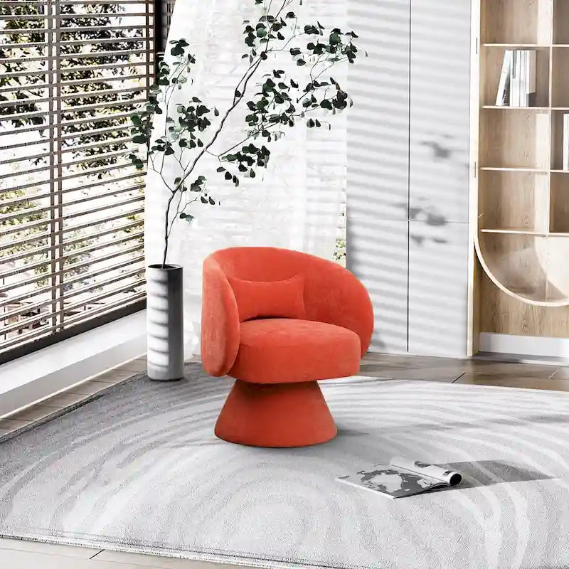 Ouyessir 360 Degree Swivel Cuddle Barrel Sofa Chairs