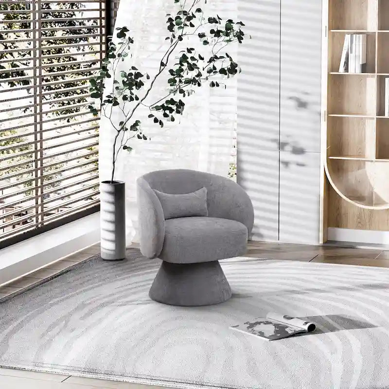 Ouyessir 360 Degree Swivel Cuddle Barrel Sofa Chairs